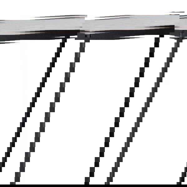 Furniture To Go Seaford Black Metal Asymmetrical Bookcase with 3 Black Shelves