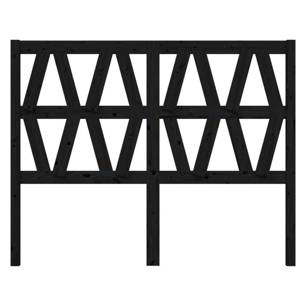 Berkfield Bed Headboard Black 166x4x100 cm Solid Wood Pine