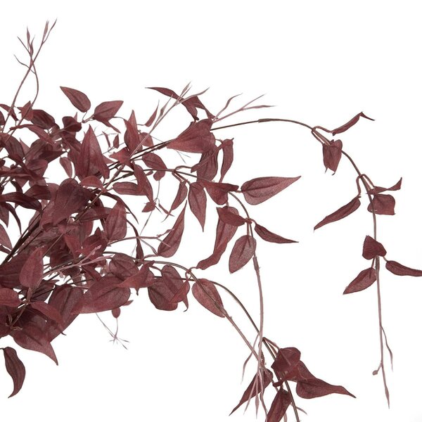 Wyld Haus Set of 3 Artificial Flowers Ornamental Burgundy Leaf Stems