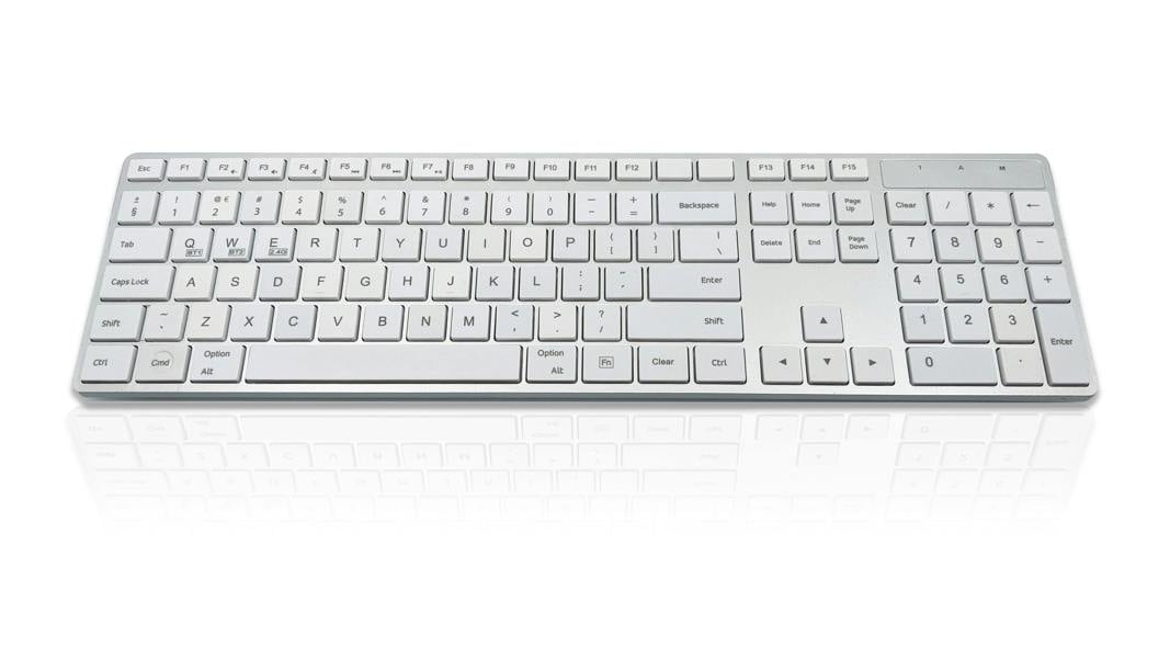 Accuratus 301 Apple Mac Wireless Multi-Device - Dual Bluetooth 5.2 & RF 2.4GHz Wireless Multi-Device Multimedia Apple Mac Slim Keyboard