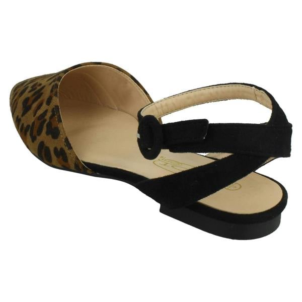 Spot On Ladies Spot On Wide Fit Ankle Strap Shoes F80535