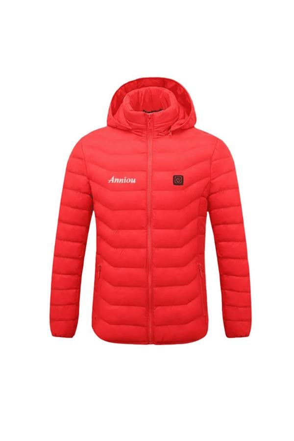 Anniou Single Button Heated Down Jacket - red