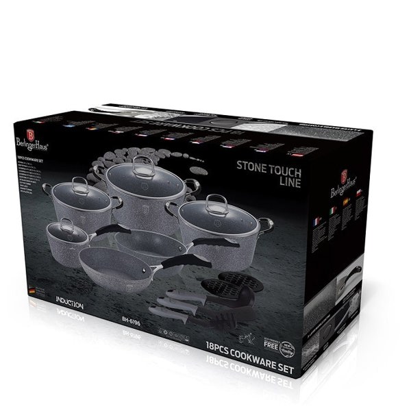 Berlinger Haus 18-Piece Cookware Set BH6196 | Grey Elegance