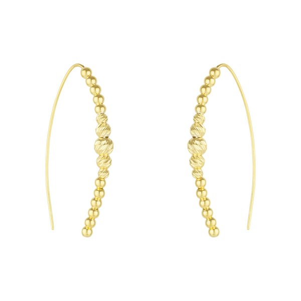 Spero London Beaded Pull Through Sterling Silver Earrings