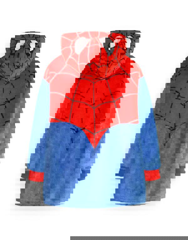 Marvel Boys Blue Spiderman Character Blanket Hoodie