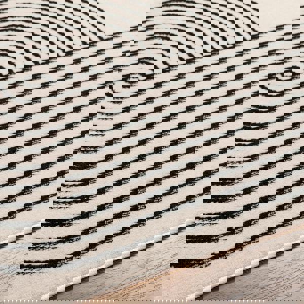 Livabliss Pisa-Modern Off-White Black Graphic Rug