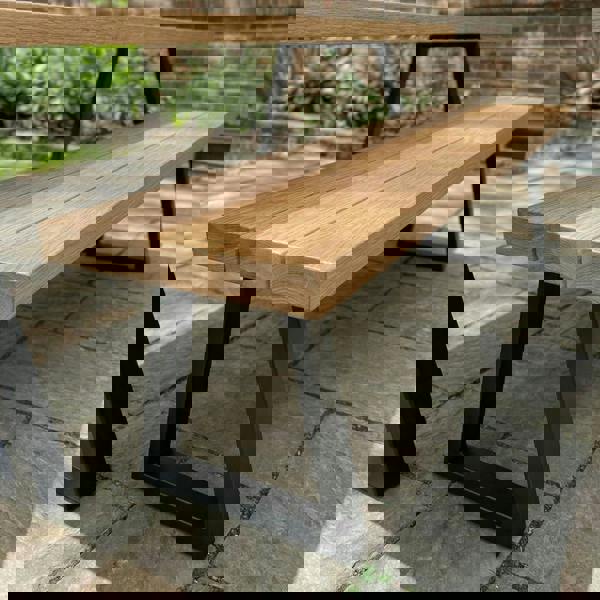 TRL Furniture Slatted Solid Oak Outdoor Bench