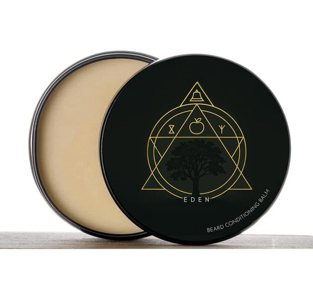 Clary Sage, Ylang Ylang, Geranium Bourbon, Bergamot, Frankincense, Cedar Wood, Apple Accord, Myrrh, Benzoin Eden Beard Balm