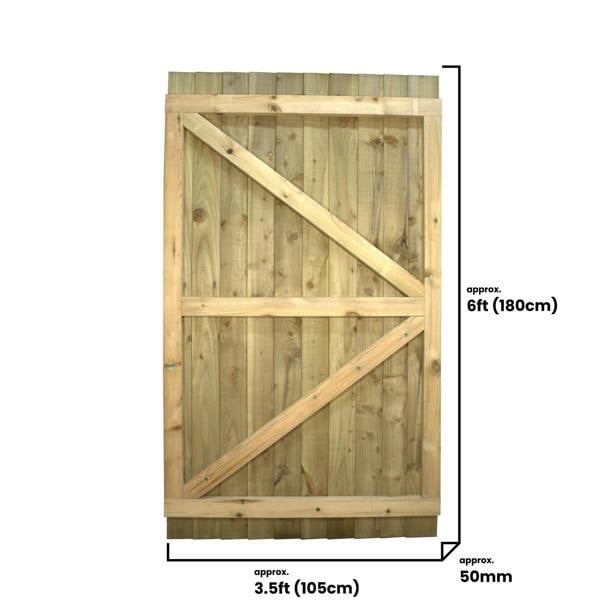 [rackhams variation] gate feather edge fully framed flat top [h.1800 x w.options] 8