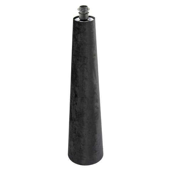 Happy Homewares Vintage Black Velvet Fabric Floor Lamp with Victorian Trim and Tassels