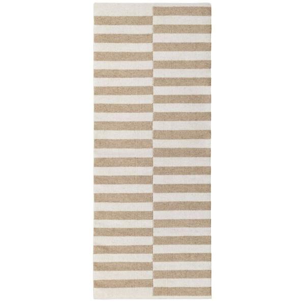 Vika Beige colour wool rug, textured pile, reversible rug, eco-friendly, hand-made rug.