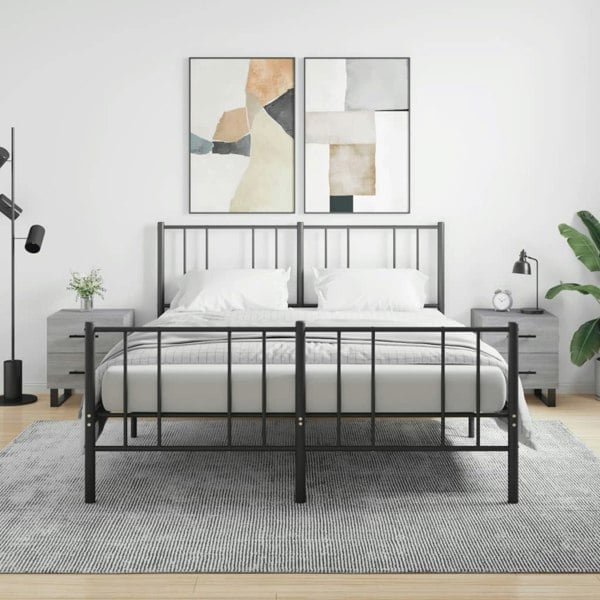 Berkfield Bedside Cabinets 2 pcs Grey Sonoma 40x35x47.5 cm Engineered Wood