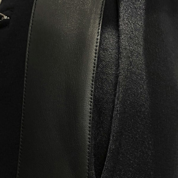 Alexander McQueen black slim-fitting sweatpants with leather stripe detailing