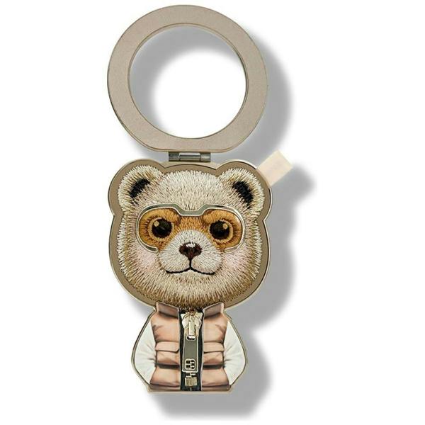 Nimmy Friends Nimmy Cool & Cute 2.0 Brown Bear Embroidery Magnetic Stand with MagSafe Brown - N-KM-BSZJ-11-B
