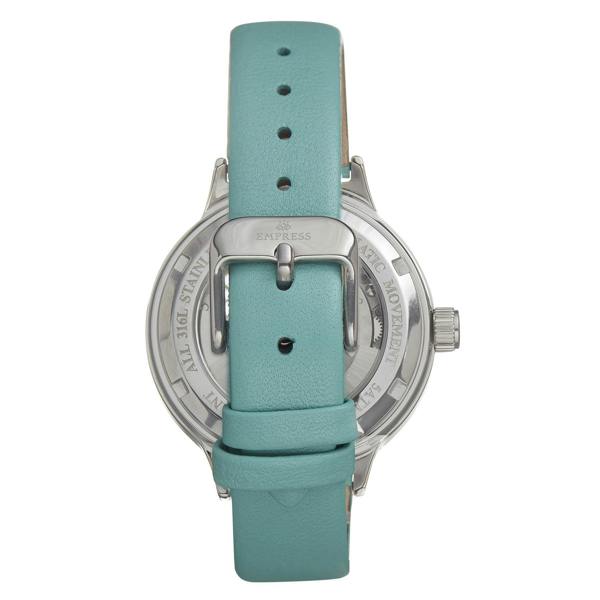 Empress Alice Automatic MOP Skeleton Dial Leather-Band Watch - Mint - EMPEM3202