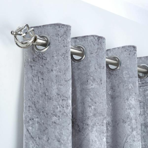 A.Unique Home Twisted Metal Extendable Curtain Pole (25/28mm) (Brushed Steel,70cm-120cm)