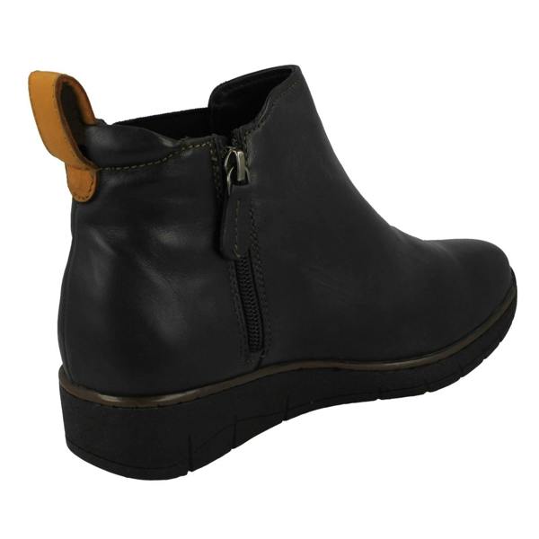 Padders Ladies Padders Wide Fitting Wedge Heeled Ankle Boots Rowen
