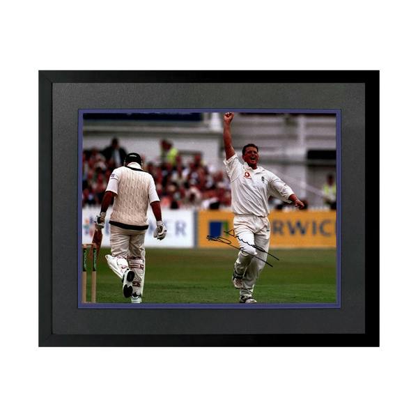 Darren Gough Signed England Cricket 16x12 Image Deluxe Mount Frame