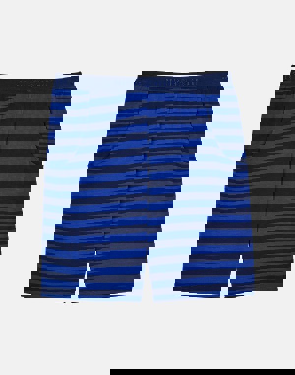 British Boxers Men's Bamboo Sleep Shorts – Royal Blue & Navy Stripe