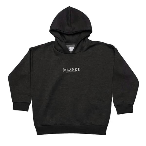 Blank Essentials Childrens/Kids Fleece Pull Over Hoodie - Dark Grey