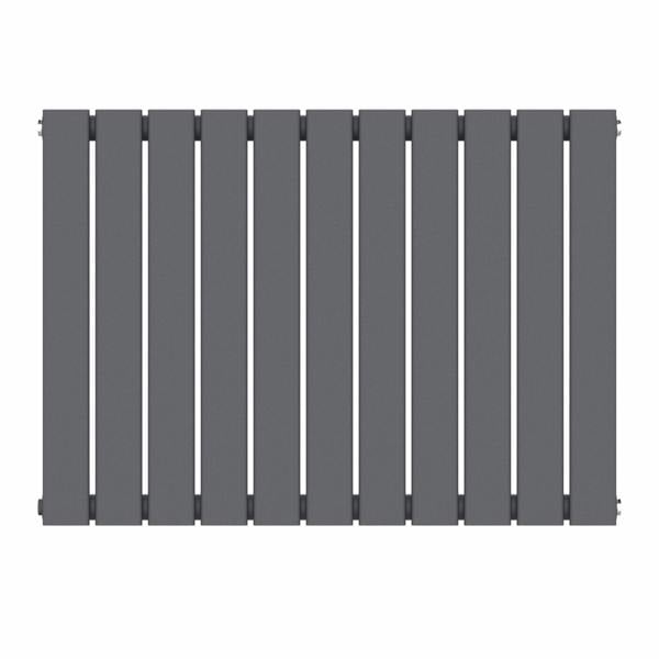 MYHOMEWARE Anthracite Gray 832 x 600 mm Modern Vertical Flat Panel Designer Radiator Single Panel Radiator Heater