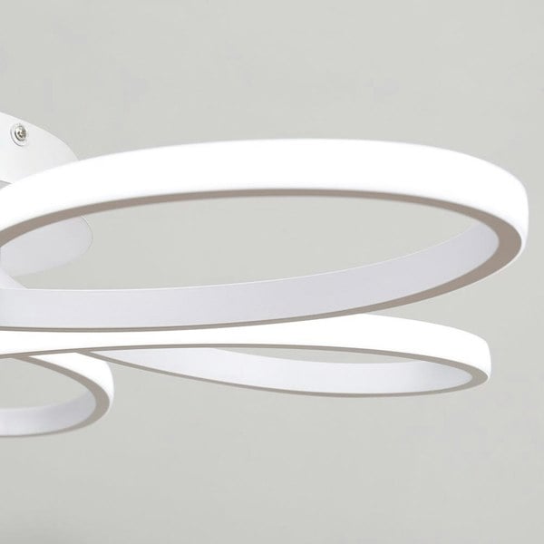 Floral 6 Rings Modern LED Ceiling Light Non-Dimmable Petal Flower-Shaped Light Ceiling Lights Living and Home 