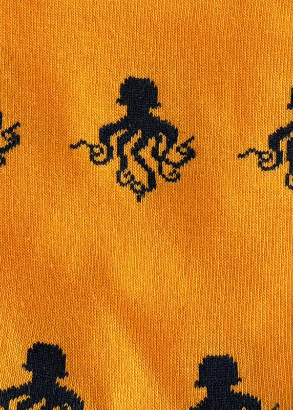 Jemsox Octopus (Yellow) Premium Pattern Socks | Cotton-Rich Novelty Socks by Jemsox