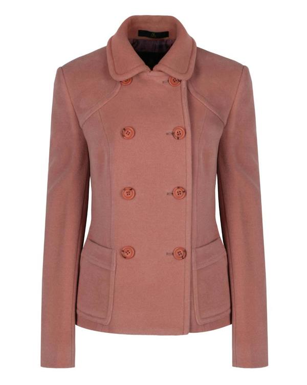 Myles Anthony Vintage Rose Reefer Style Wool & Cashmere Jacket - 10
