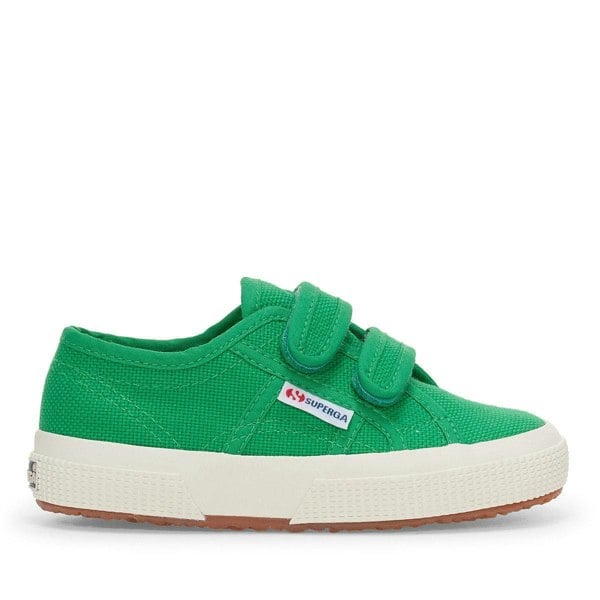 Superga Childrens/Kids 2750 Jstrap Trainers - Island Green/Avorio