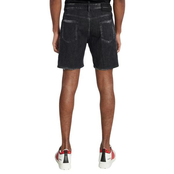 DSQUARED2 Black Faded Denim Shorts W34