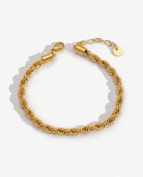 Elk & Bloom Twisted Rope Chain 14K Gold Bracelet