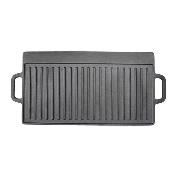 Toque Reversible Cast Iron Griddle Plate Non-Stick Grill Skillet Pan 49.5cm BBQ