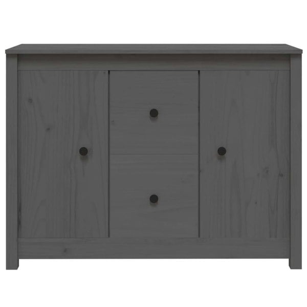 Berkfield Sideboard Grey 100x35x74 cm Solid Wood Pine