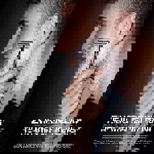 Leaper Men’s Wooden Handle Razor Gold