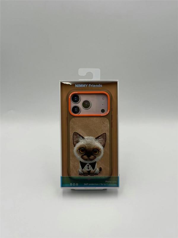 Nimmy Friends Nimmy Big Eye Cute Pet Siamese Cat Case with MagSafe for iPhone 17 Pro Max 6.9" Brown Orange - N-XDY-IP17-PRO-MAX-026