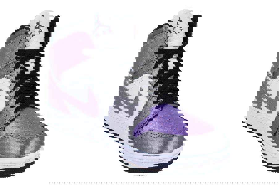 Nike Air Jordan 1 Mid SE Womens Trainers Hj5911  105 - White Grape Ice Black 105 - Photo 3