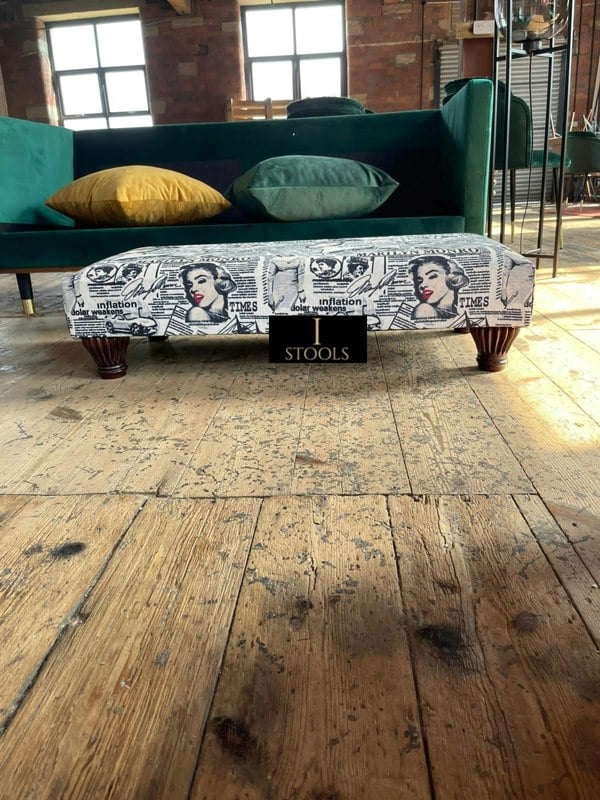 ISTOOLS Marilyn Monroe printed fabric  Footstool Bench