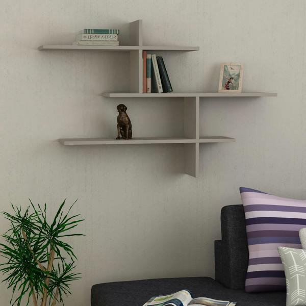 Decortie Leo 3 Tier Floating Wall Shelf (H) 80.5cm