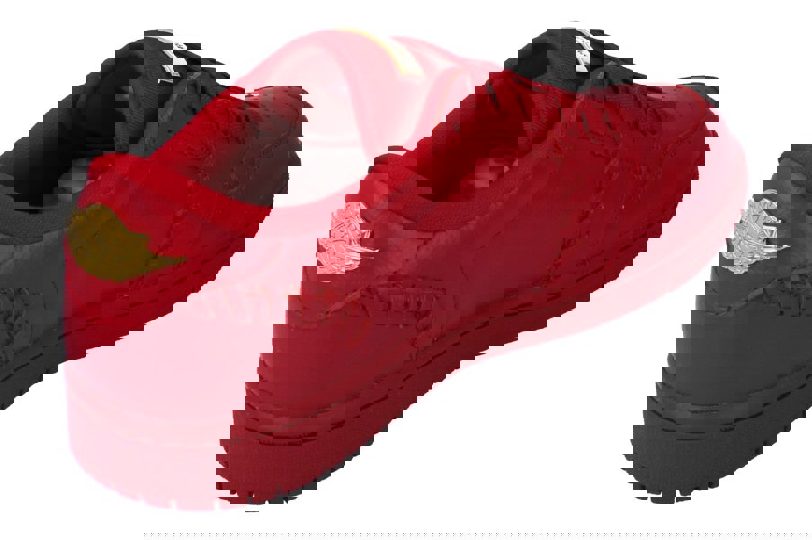 Nike Womens Air Jordan 1 Mm Low Trainers Fn5032  607 - Gym Red Metallic Gold 607 - Photo 2