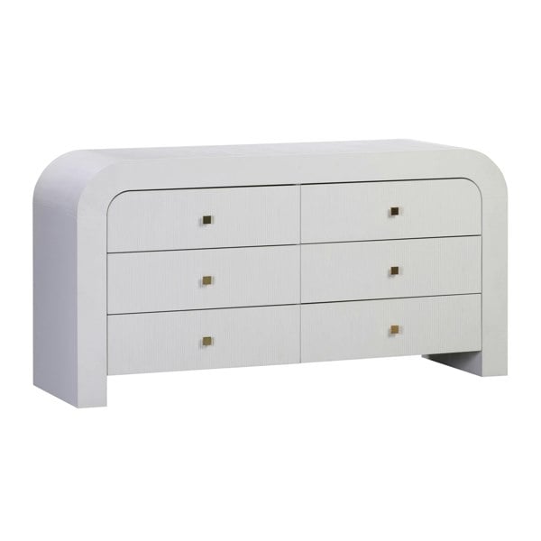 Furniture Edit Hump 6 Drawer White Dresser Sideboard With Drawers