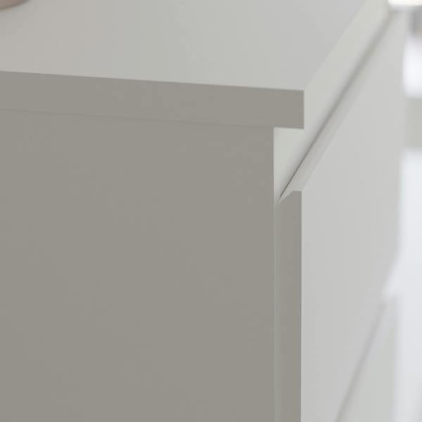 Edmore 5 Drawer Tall Narrow Chest in White