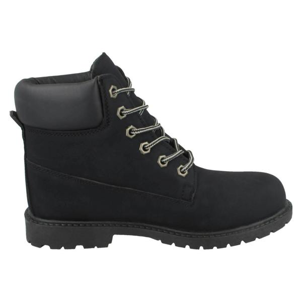 Spot On Ladies Spot On Military Combat Ankle Boots