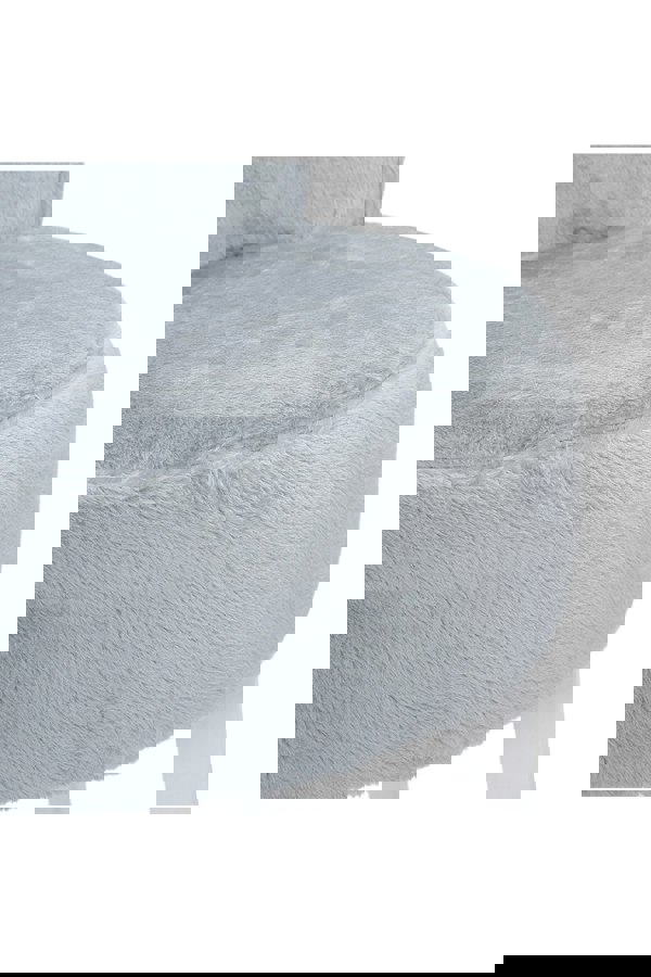 Living and Home Modern Plush Upholstered Dressing Footstool with White Legs