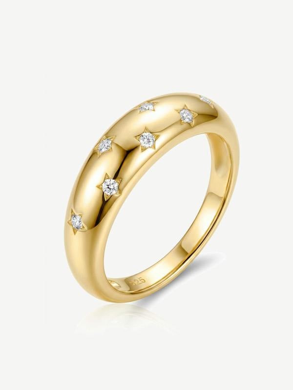 MUCHV Moissanite Star Dome Ring