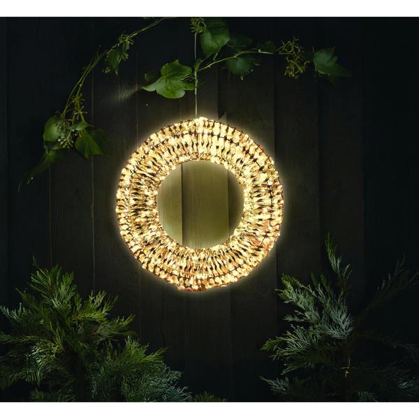 Scotts of Stow GlitterTwist Gold Wreath 40cm LV