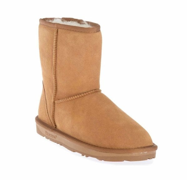 EverAu Womens/Ladies Parrot Classic Cow Suede Short Shaft Boots - Chestnut