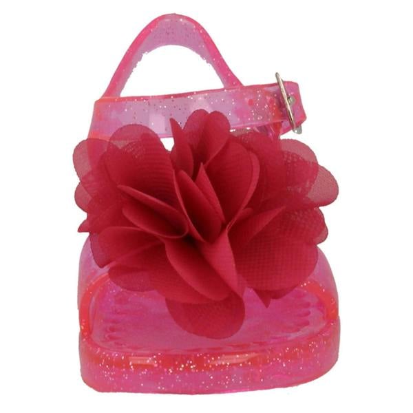 Spot On Girls Spot On Flat Jelly Flower Trim Mule