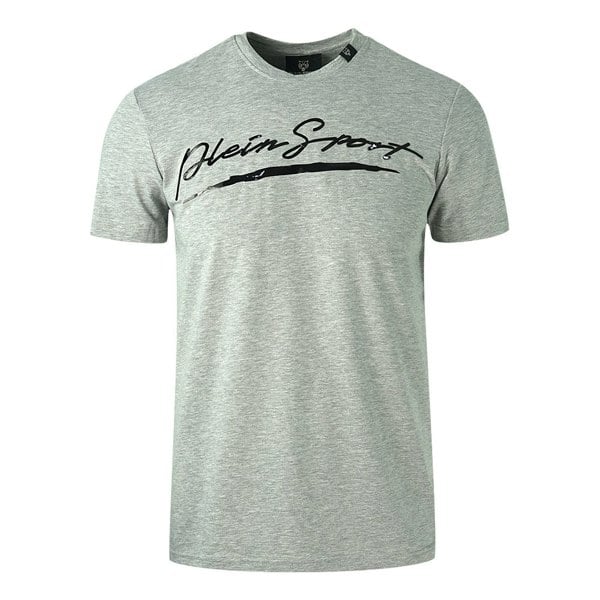 Plein Sport Brand Signature Logo T-Shirt - Grey