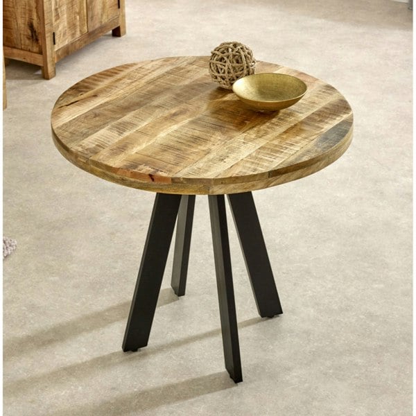 IH Design Valor Mango Wooden 4 Seater Round Dining Table