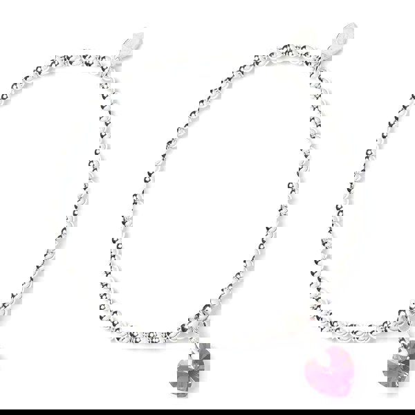 Crystal Hearts on Silver Ball Bead Bracelet - MYLEE London